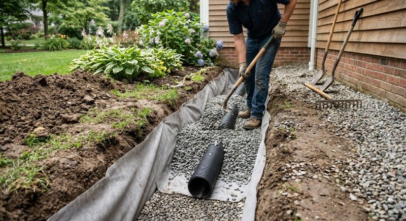 French Drain Installation