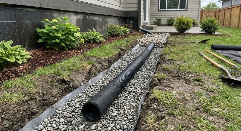 French Drain Installation